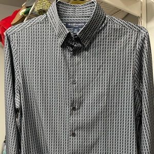 New Navy and Green Mizzen + Main Long Sleeve Button Down